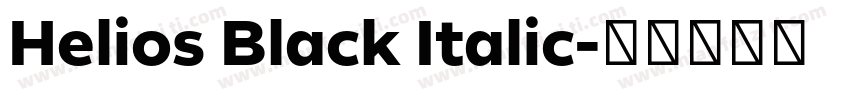 Helios Black Italic字体转换